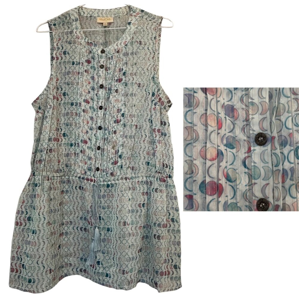 ModCloth sheer sleeveless top with phases of the moon 1X